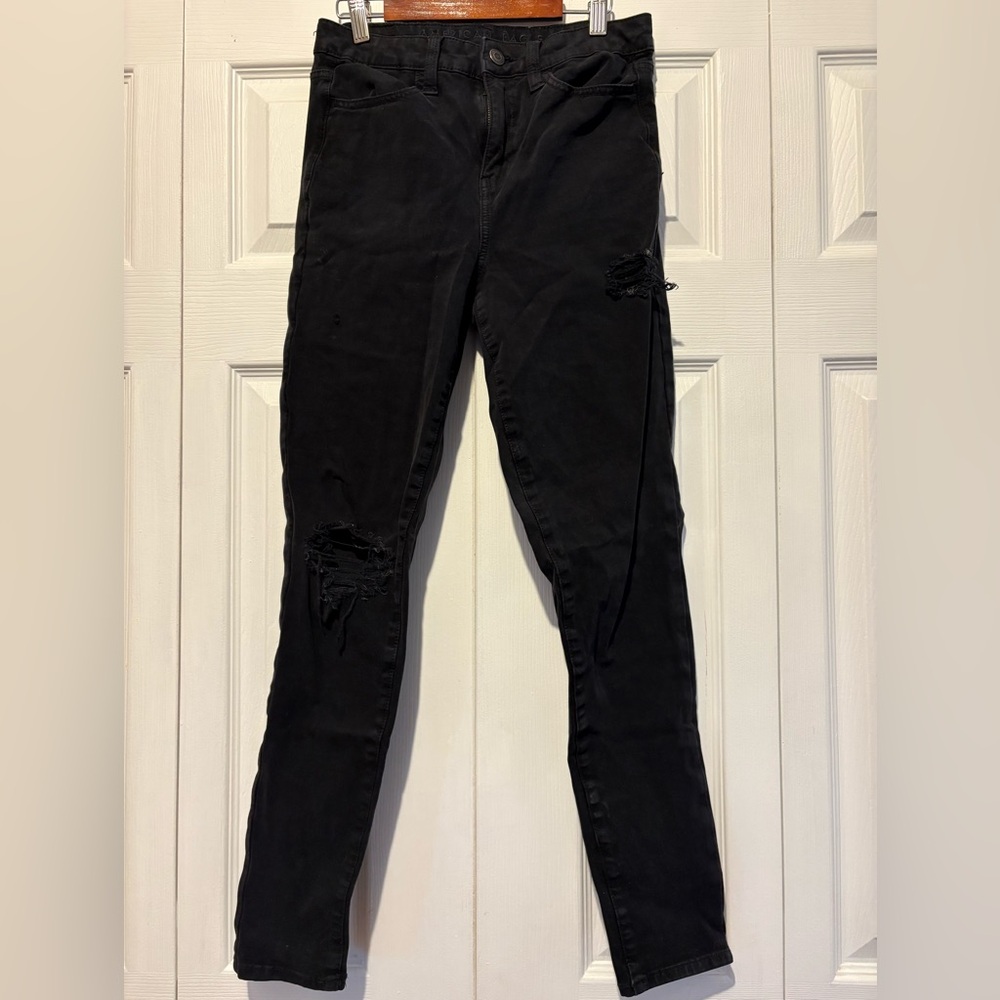 Black Distressed Women Jeans